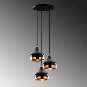 Lampa wisząca Yildo - 6871, czarny-miedziany