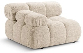 Beżowy moduł sofy z materiału bouclé (lewostronny) Bellis – Micadoni Home