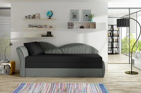 Sofa rozkładana z funkcją spania AGA szara/czarna lewa ELTAP