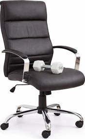 Czarny skórzany fotel gabinetowy S2-R00