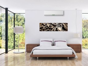 Obraz - Części zegara (170x50 cm)