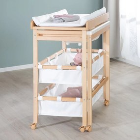 Biało-naturalny przewijak w dekorze brzozy Baby Pool – Roba