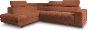 Masseno Narożnik MORIVA z funkcją spania i pojemnikiem na pościel Narozniki L, Rozkładana sofa - Miedziany, QUELLE 54