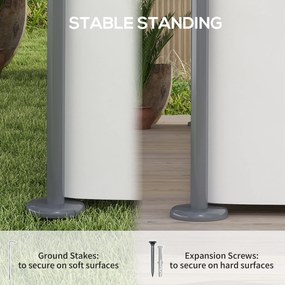 Outsunny Pawilon ogrodowy z podwójnym dachem, 6 boków, wodoodporny, do ogrodu i tarasu, 4x3 m, kremowo-biały | Aosom PL