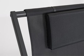 Antracytowy metalowy leżak ogrodowy Taylor – Bizzotto