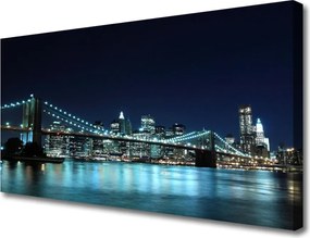 Obraz canvas Światła Wielkiego Mostu Nocą