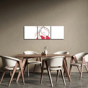 Obraz - Różowa abstrakcja kwiatowa N⁰2 (z zegarem) (90x30 cm)