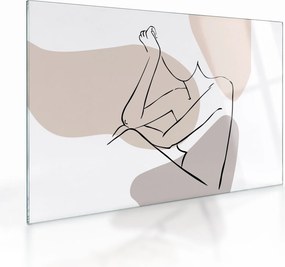 Obraz na szkle - Kobieta linia sztuki ciała N⁰1 (70x50 cm)