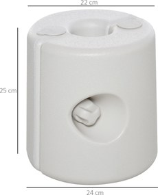 Outsunny 4 x obciążniki, stojak na pawilon, namiot stabilizujący, 24 x wysokość 25 cm