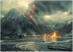 Obraz - Erupcja wulkanu (70x50 cm)