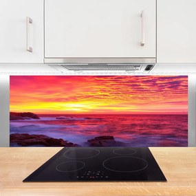 Panel Szklany Abstrakcyjny Zachód Słońca