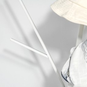 HOMCOM Stojak na Ubrania Metalowy Biały 45x45x180cm Wieszak do Garderoby Przedpokoju | Aosom PL