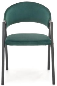 Krzesło tapicerowane K473 VELVET zielone HALMAR