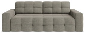 Ciemnoszara rozkładana sofa z materiału bouclé 255 cm Milu – Makamii
