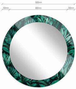 Lustro okrągłe MORENA TROPICAL 100cm ciemne zielone BALTICA DESIGN