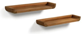 Półki z litego drewna tekowego zestaw 2 szt. 50 cm Shamel – Kave Home