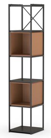 Czaro-/ceglasty regał 36x179 cm Anya – Marckeric