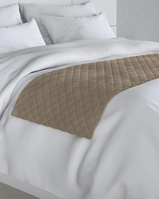 Narzuta hotelowa bieżnik Velvet 60x200cm kolor beżowy tkanina połyskliwa, welwetowa