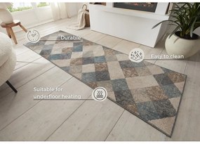 Niebieski/beżowy chodnik 80x200 cm Terrain – Hanse Home