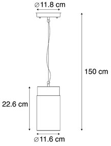 Zewnetrzna Nowoczesna zewnętrzna lampa wisząca czarna IP44 - Jarra Nowoczesny Oswietlenie zewnetrzne