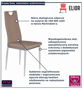 Krzesło Tapicerowane Nowoczesne Cappuccino Z5-M50