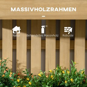 Outsunny Zestaw Donic na Kwiaty, Montaż Na Ścianie, Swobodnie Przeszankowane, Drewno świerkowe, 60 x 16 x 80 cm