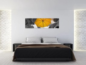 Obraz żółtego parasola (170x50 cm)