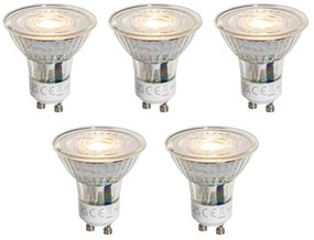 Zestaw 5 ściemnialnych żarówek LED GU10 50mm przezroczystych 4,5W 365 lm 2700K