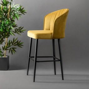Zestaw krzeseł barowych Rubi Yellow and Black, 4 szt., 4 szt.