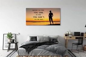 Zdjęcie na płótnie Napis na tle Morza