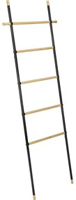Czarno-naturalna metalowa drabina dekoracyjna Loft – Wenko