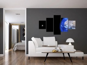 Obraz Księżyca i Ziemi (125x70 cm)