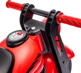 AIYAPLAY Pojazd na biegunach, Motocyklowy design, Muzyka i bańki mydlane, dla dzieci 2-5 lat, Czerwony