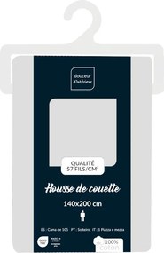 Biała bawełniana pościel jednoosobowa 140x200 cm Lina – douceur d'intérieur