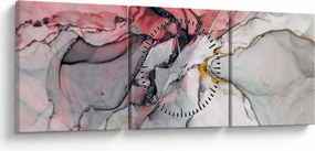 Obraz abstrakcji (z zegarem) (90x30 cm)