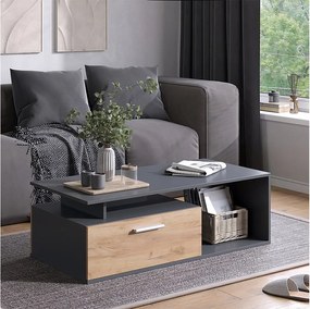 Stolik kawowy antracyt/złoty dąb 118x59x39.8 roland