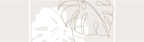 Obraz - Line art monstera N⁰2 (170x50 cm)