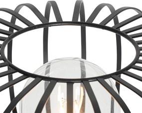 Designerska lampa podłogowa czarna - Johanna