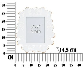 Biała metalowa ramka na zdjęcia Mauro Ferretti, 25x27,7 cm