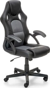 Fotel obrotowy gamingowy czarny + popiel M1-N65