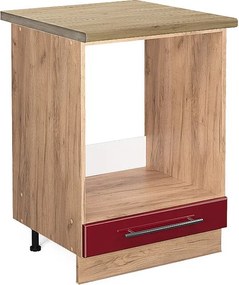 Szafka kuchenna bordowa czerwień wysoki połysk 60x60x82 fame-line