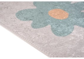 Miętowo-kremowy dywan dziecięcy odpowiedni do prania 80x150 cm Cute Flowers Green – Vitaus