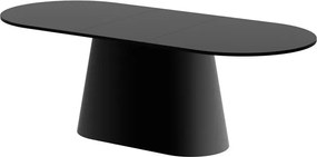 Rozkładany owalny stół Capitolo czarny mat Hubertus