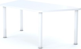 Stół przedszkolny Smart trapez 140x70 cm, rozmiar 0-3, blat biały / nogi białe