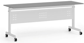Mobilny stół PRIMO MOBI, 180x60 cm, biała podstawa, grafit