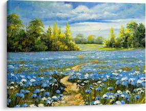 Obraz - Ścieżka w polu, obraz olejny (70x50 cm)