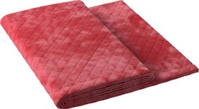 Narzuta hotelowa bieżnik Velvet 60x200cm kolor czerwony tkanina połyskliwa, welwetowa