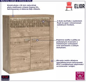 Komoda z szufladami dąb ribbeck B9-H96