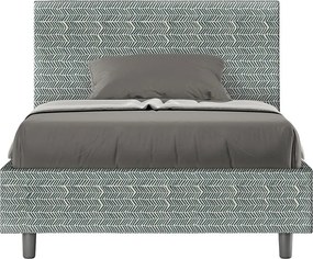 Łóżko bez stelaża tapicerowane 120x200 tkaniny Aragona 7 błękitny Adele