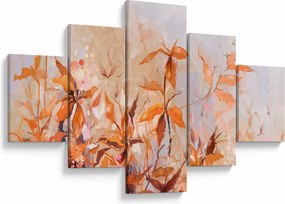 Obraz - Malowane kwiaty (125x70 cm)